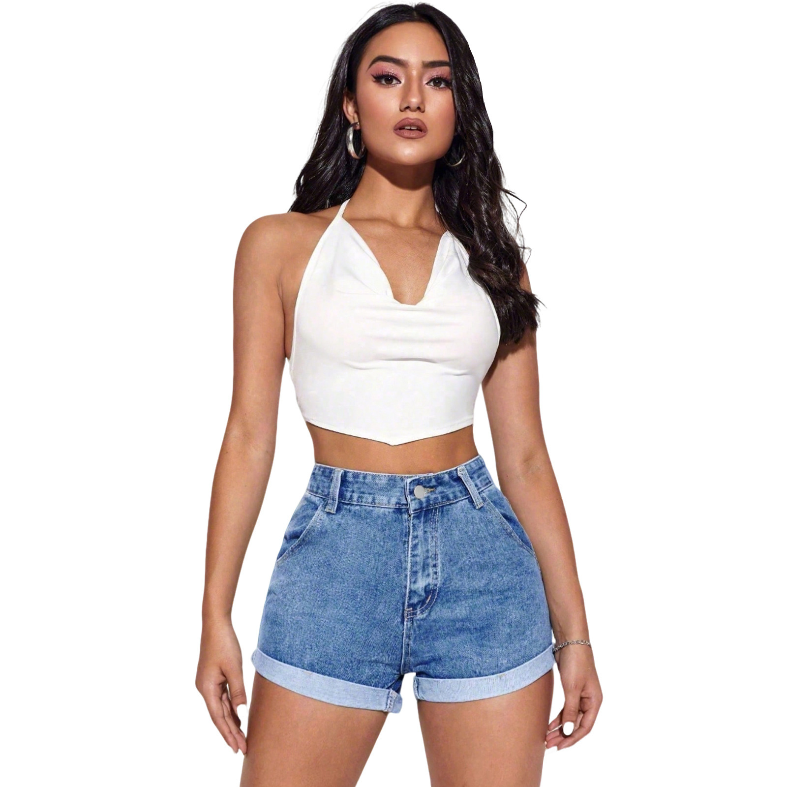 New 2026 Summer Wide-Leg Denim Shorts - Image 2
