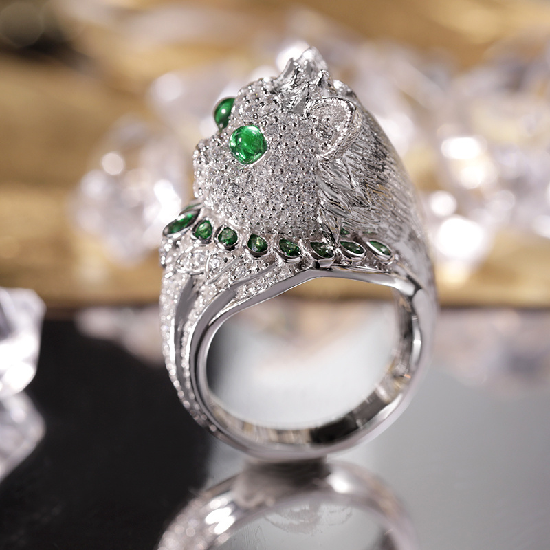 Premium Designer Sterling Silver Simulated Emerald - Image 3