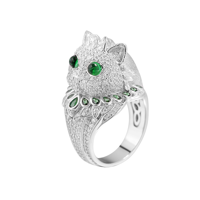 Premium Designer Sterling Silver Simulated Emerald - Image 5