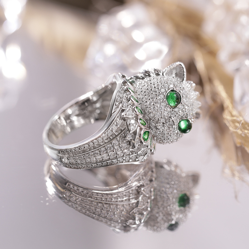 Premium Designer Sterling Silver Simulated Emerald
